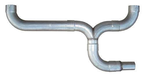 Pypes Performance exhaust Diesel Dual Stack Kit 5 in Dual Exit Natural Finish Hardware Incl 409 Stainless Steel Pypes Exhaust