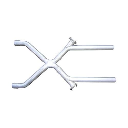 Pypes Performance exhaust Exhaust X-Pipe Kit Intermediate Pipe 2.5 in Crossover 3 in Collector Flange At Each Of The Cutouts Hardware Incl Natural 409 Stainless Steel Pypes Exhaust