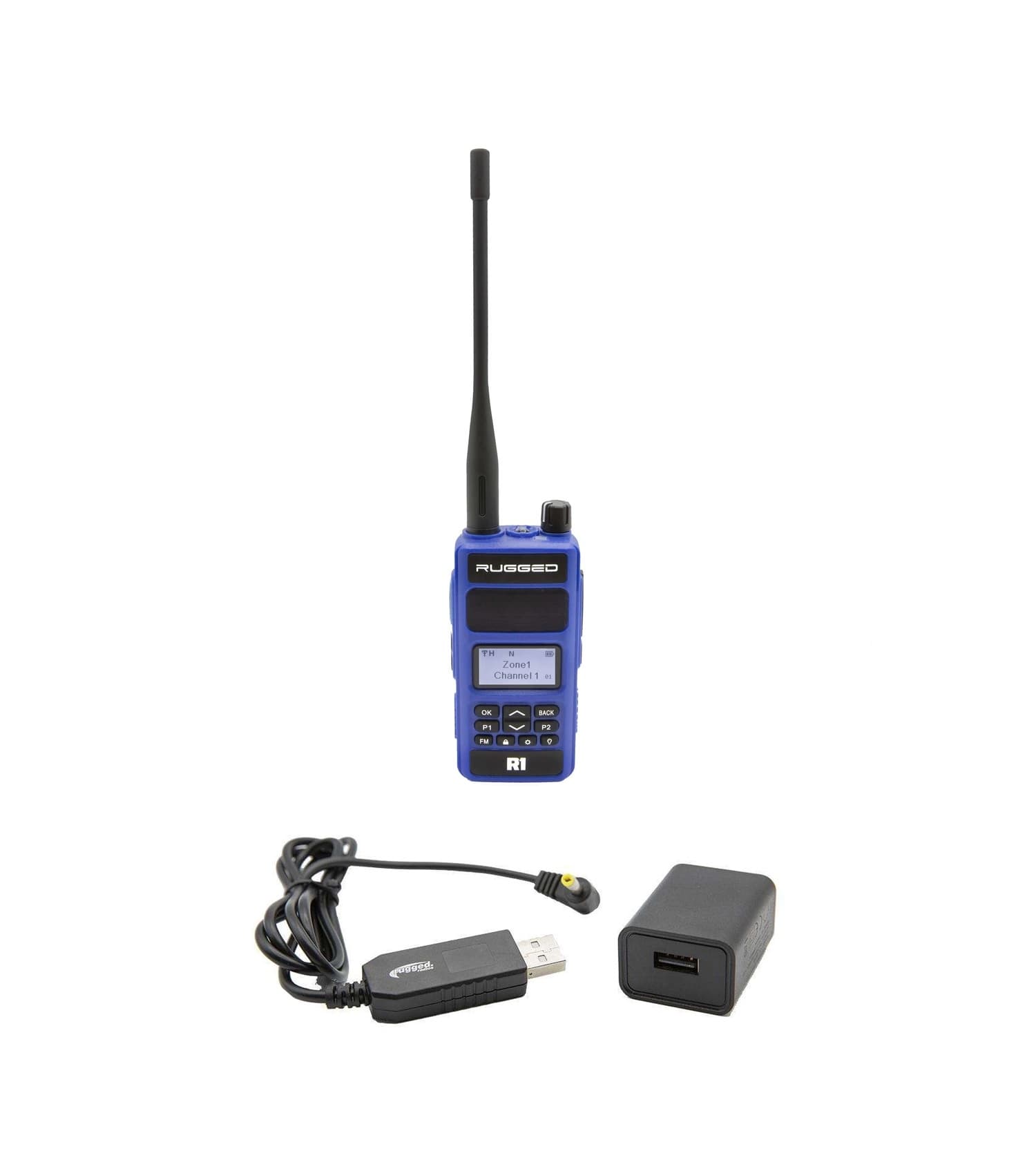 Rugged Radios R1 Business Band Two Way Handheld Radio - Digital and Analog - Blue product image