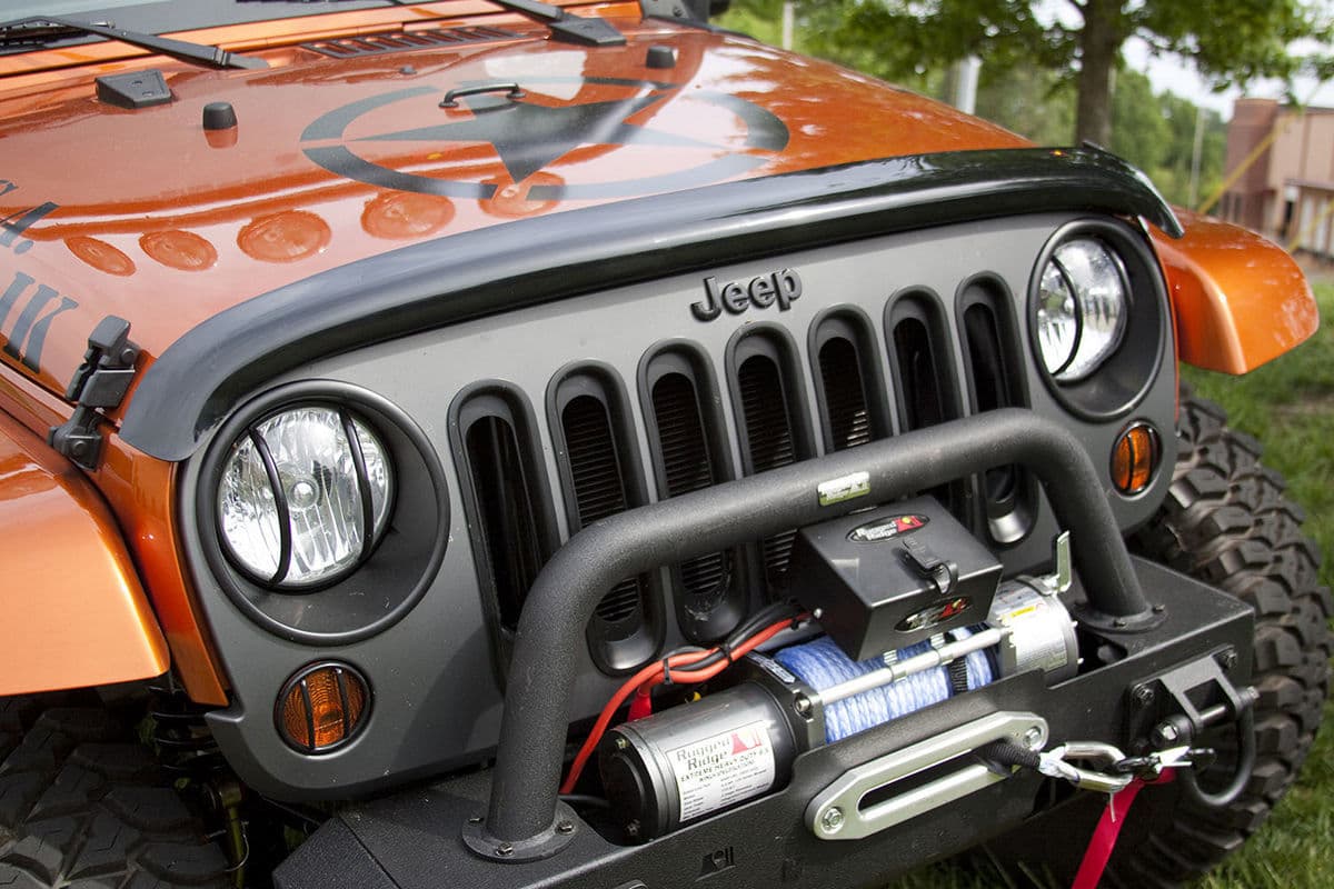Rugged Ridge Wraparound Bug Deflector Smoke - JK product image