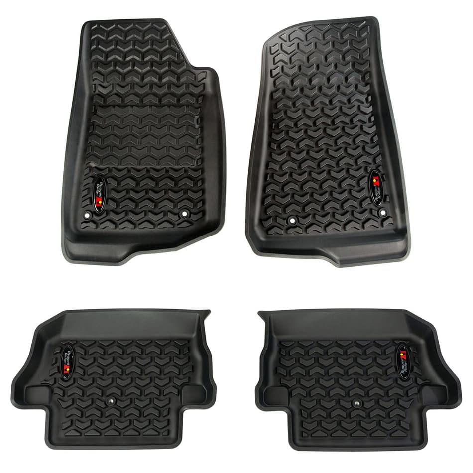 All Terrain Floor Liner Kit Front/Rear Black 1819 Jeep Wrangler JL 2 DR product image