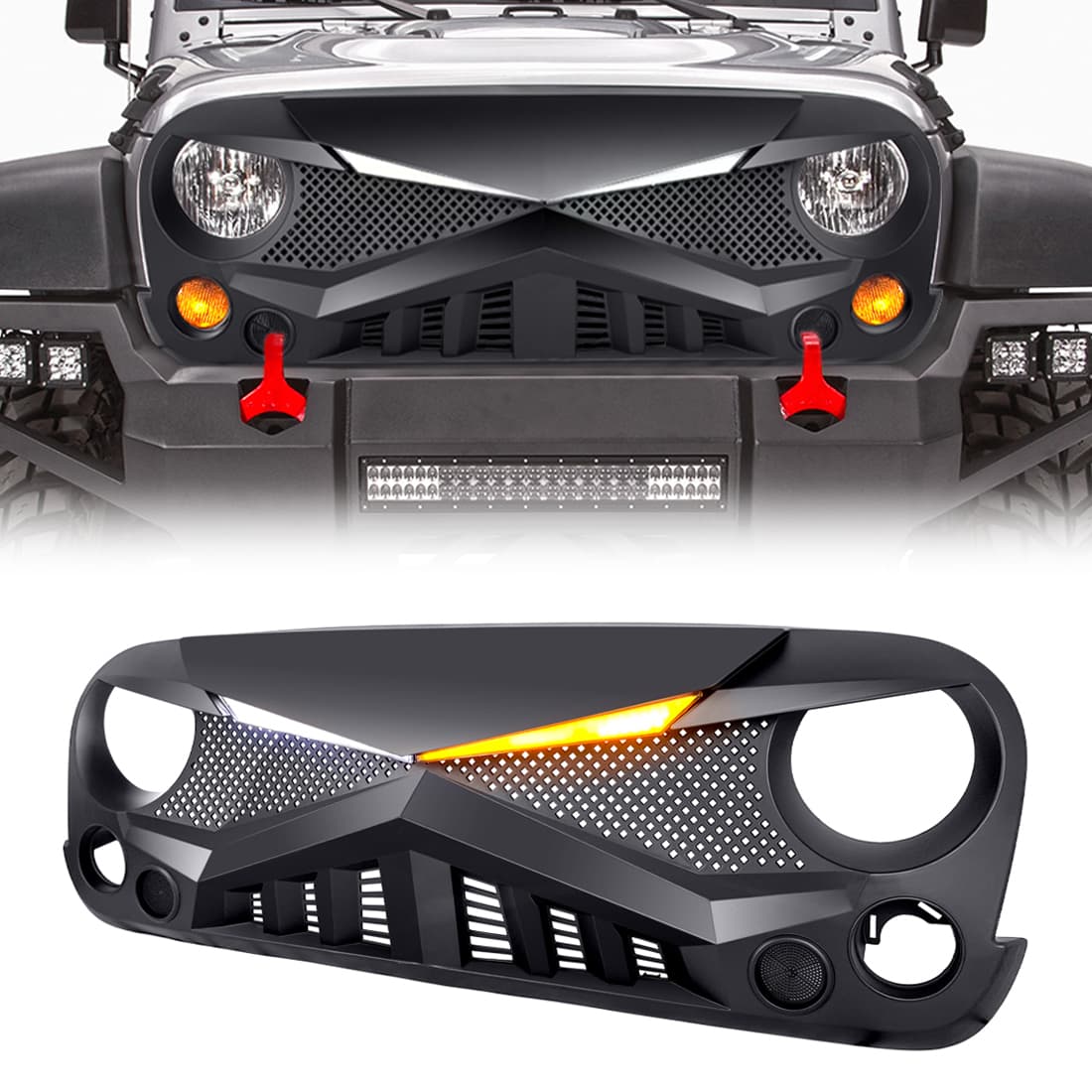 American Modified Amjpaa00126 Hawke Grille With LED Eyebrow product image