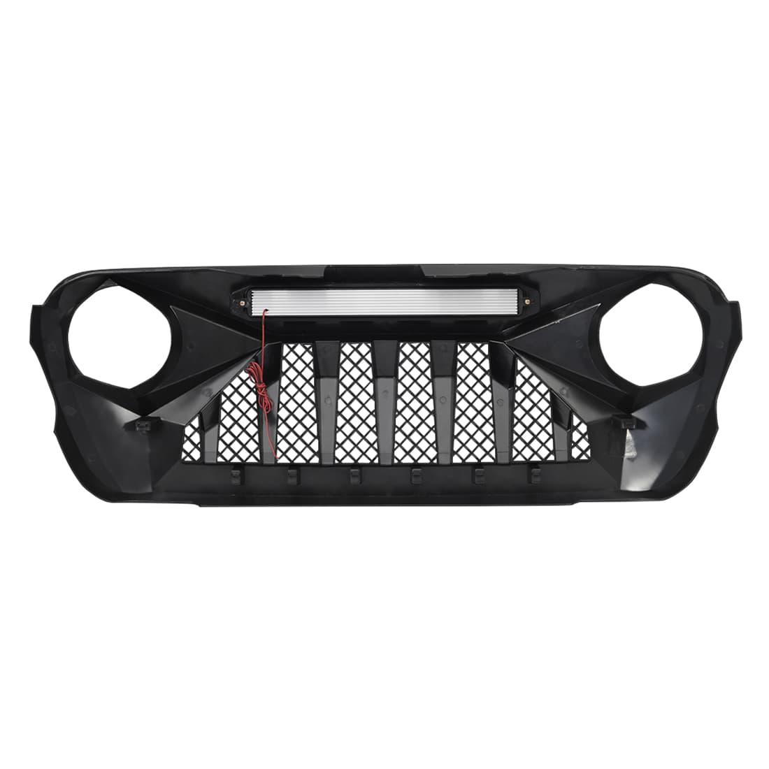 American Modified Amjpca00117 Demon Grille w/ LED Off-Road Lights, Glossy Black product image
