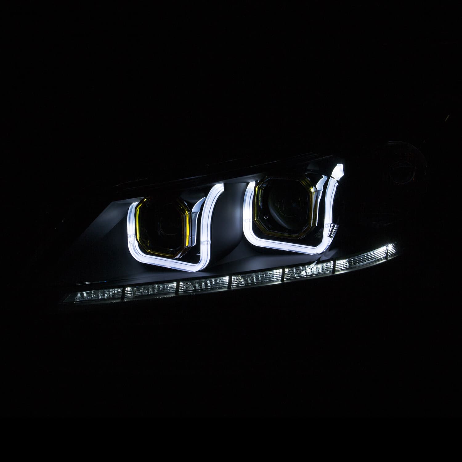1314 Accord 4 Dr Headlight Projector W/Ubar Black Clear Driver/Passenger product image