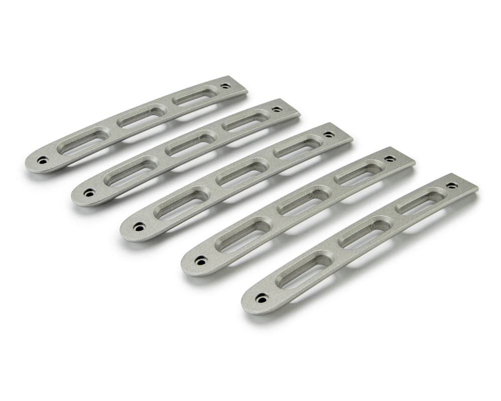 DV8 Offroad D-JP-190026-AL-5 Silver Slot Door Handle Insert; 5-Pieces product image