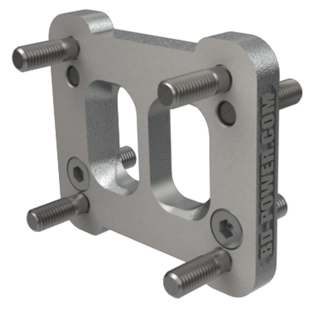 BD Diesel Turbo Flange Adapter; Incl. T3-T4 Adapter/Adapter Plate/Gaskets/Studs/Nuts;