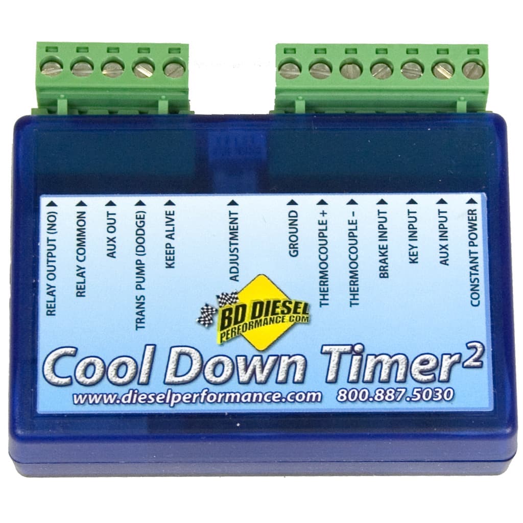 BD Diesel Cool Down Timer Kit V2.0; Incl. CDT2 Control Module/CDT2 Wiring Harness/Cable Tie/Posi-Tap Connectors/Ring Connector;