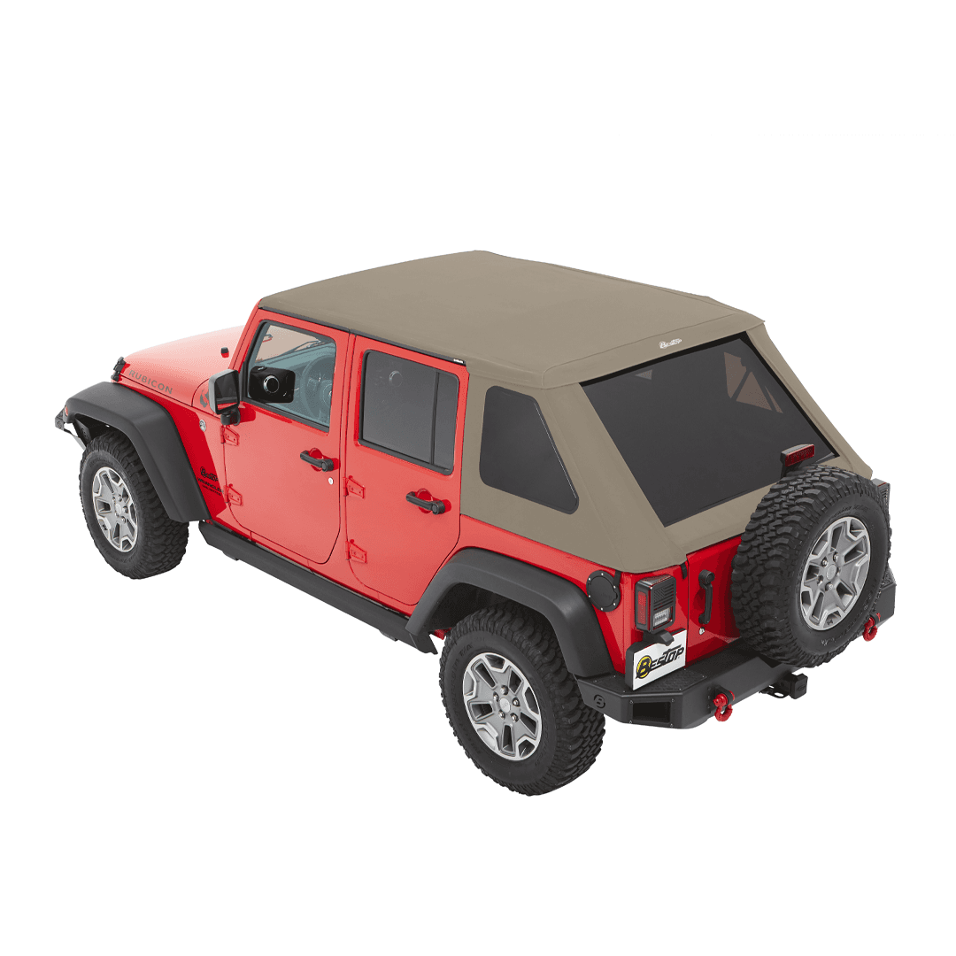 0718 Wrangler Unlimited 4door; Includes Convertible Top Folding Frame Trektop nx Glide Beige Twill product image