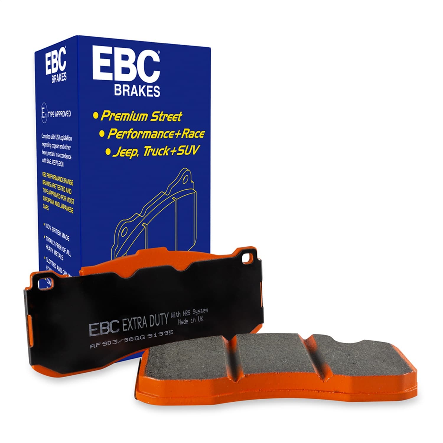 Truck/SUV Extra Duty Brake Pads; FMSI Pad No. D834; Vented; 330mm Dia.; 86mm Height; 29mm Thick; 117.1mm Center Hole Dia.; Pad Dimensions: 183 x 66 x 18mm; product image