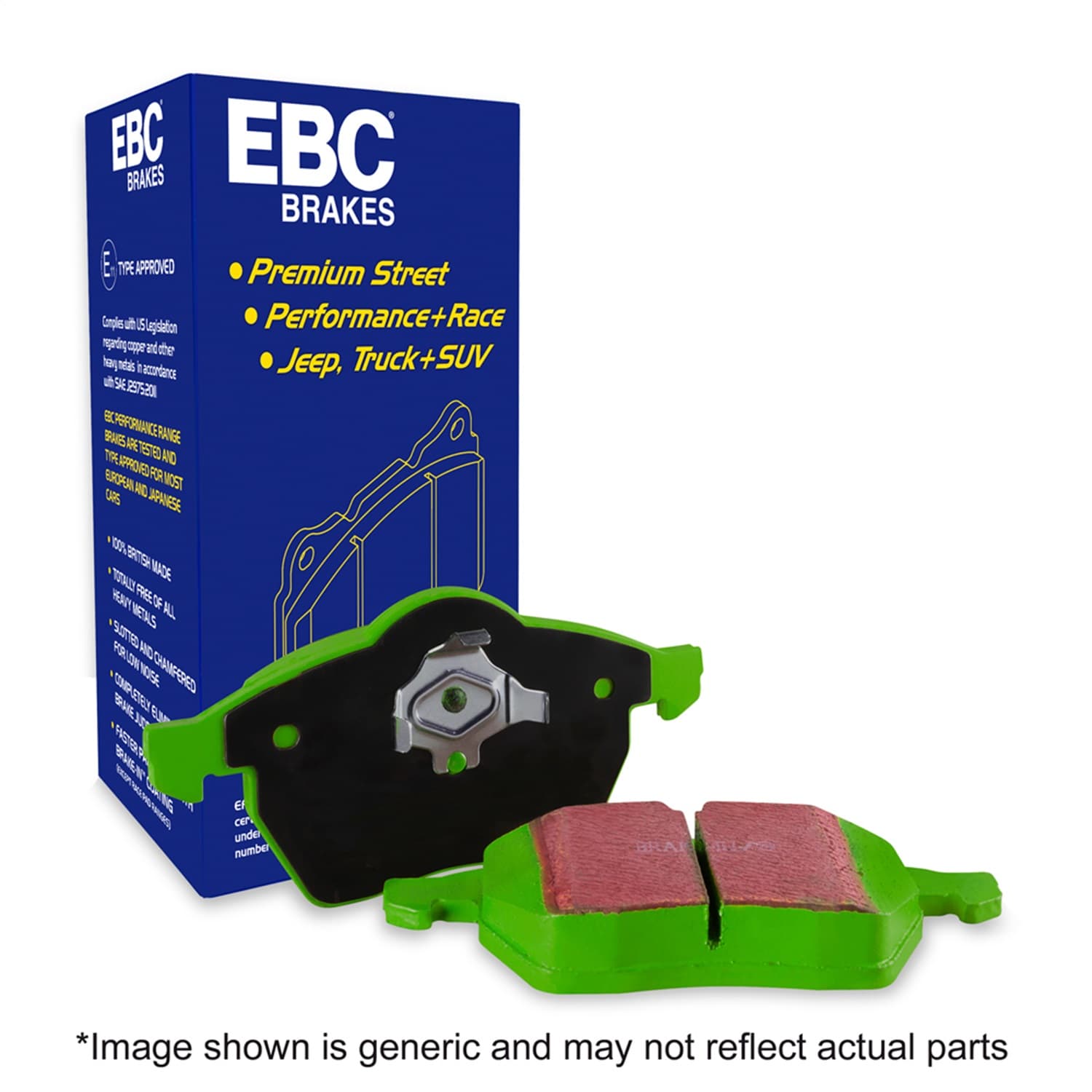 EBC Brakes 6000 Series Greenstuff Truck/SUV Brakes Disc Pads; FMSI Pad No. D2169; Vented; 6 Bolt Holes; 375mm Dia.; 53.4mm Height; 22mm Thick; 78.4mm Center Hole Dia.;