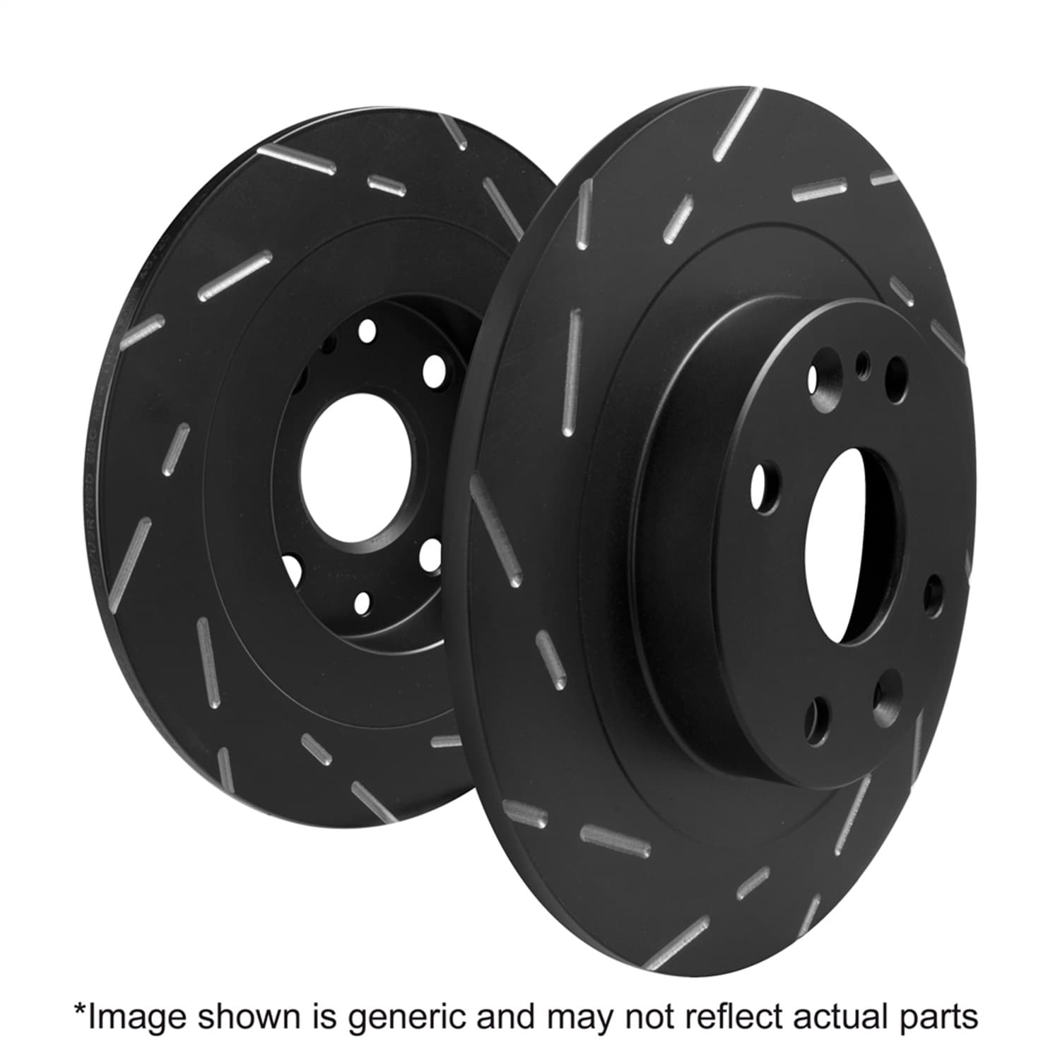 EBC Brakes USR Series Sport Slotted Rotor Set; Rear; For FMSI Pad No. D1809; Solid; 5 Bolt Holes; 278mm Dia.; 43.3mm Height; 11.9mm Thick; 70mm Center Hole Dia.;