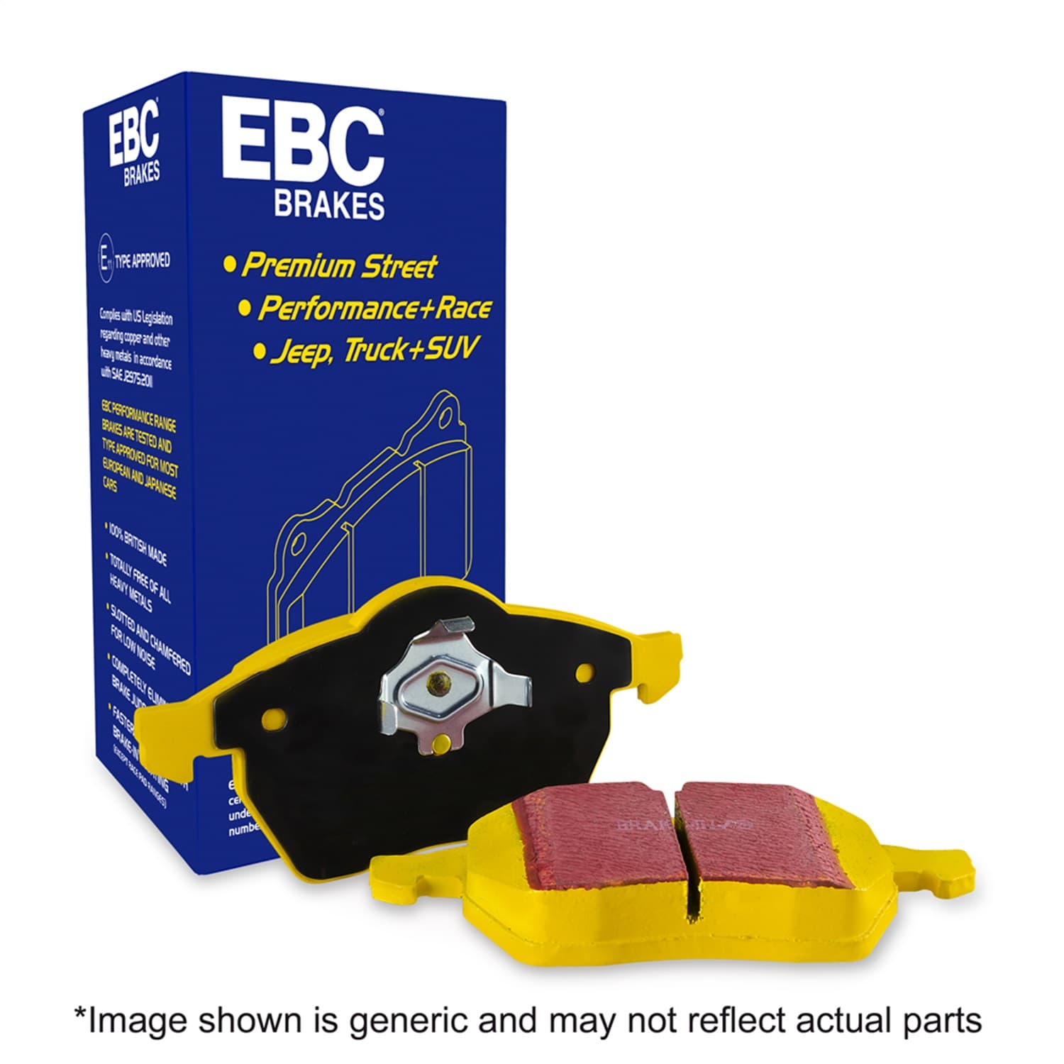 Yellowstuff Street And Track Brake Pads; FMSI Pad No. D866; Vented; 276mm Dia.; 46mm Height; 26mm Thick; 69mm Center Hole Dia.; Pad Dimensions: 145 x 56 x 16mm; product image
