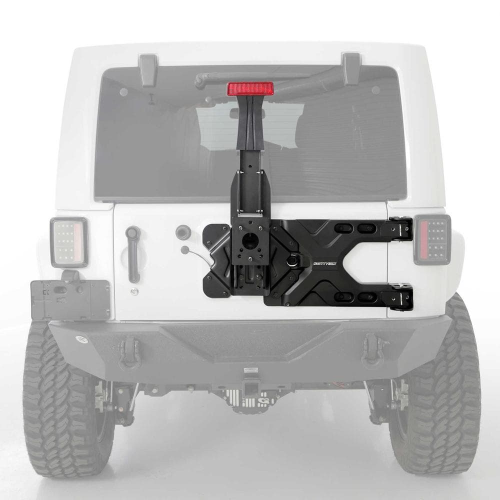 0718 Wrangler Pivot Heavyduty Oversize Tire Carrier/Black