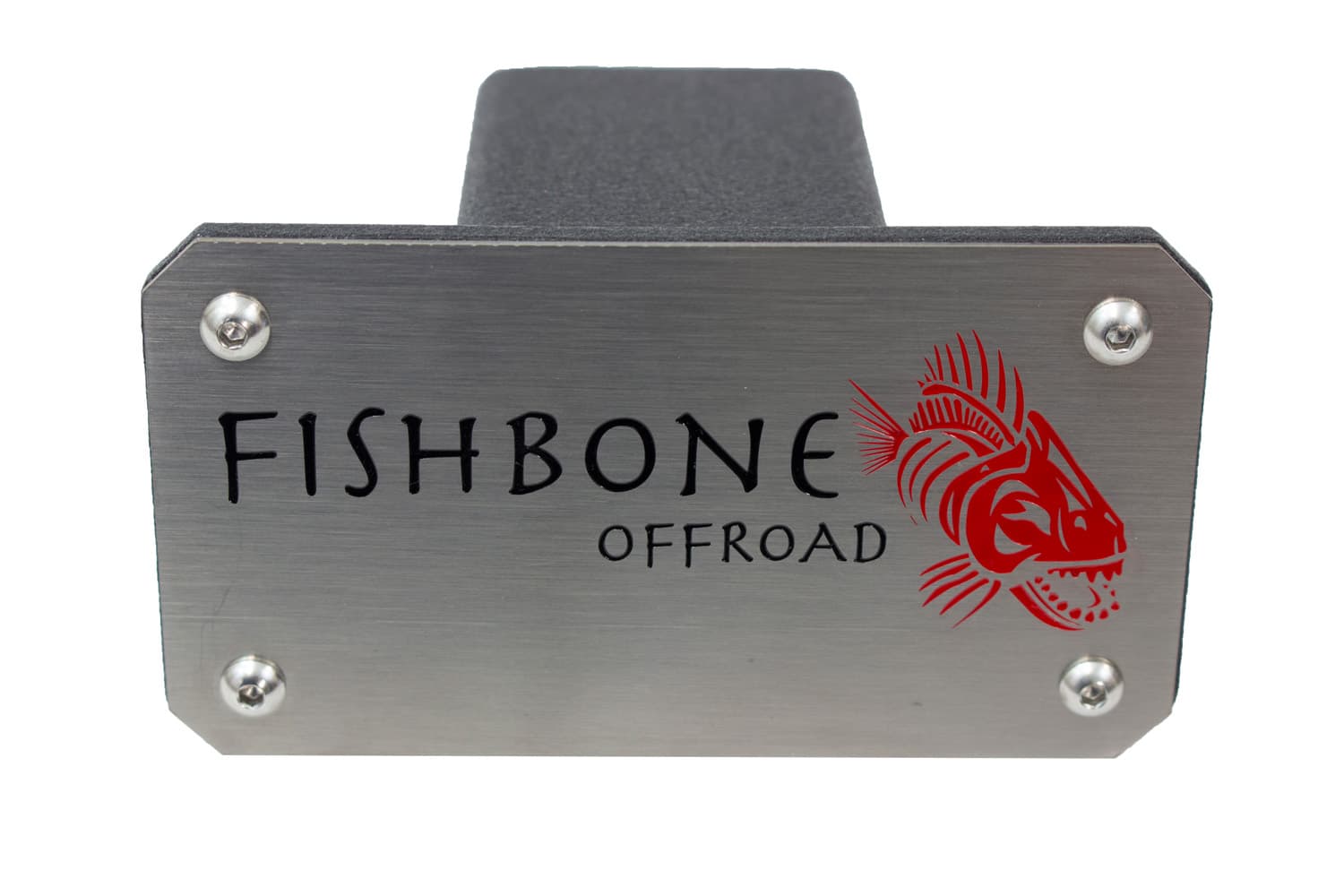 Hitch Cover For 2 Inch Hitch Black Powdercoated Steel Fishbone Offroad product image
