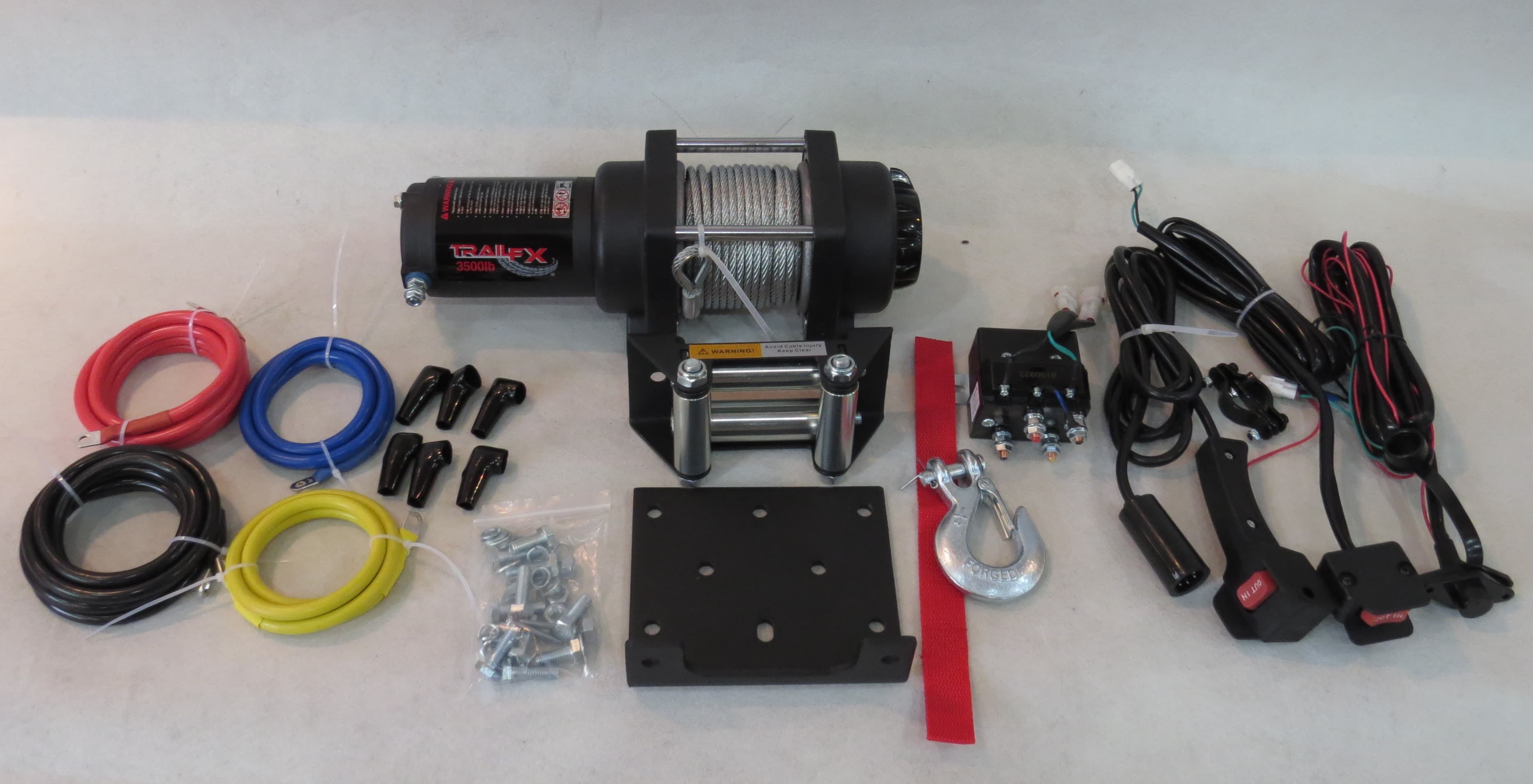 TrailFX W35B ATV/UTV Mounted 250A 3500 Lb Cap 3/16 x 50 Ft Steel Cable 4-Way Roller Fairlead product image
