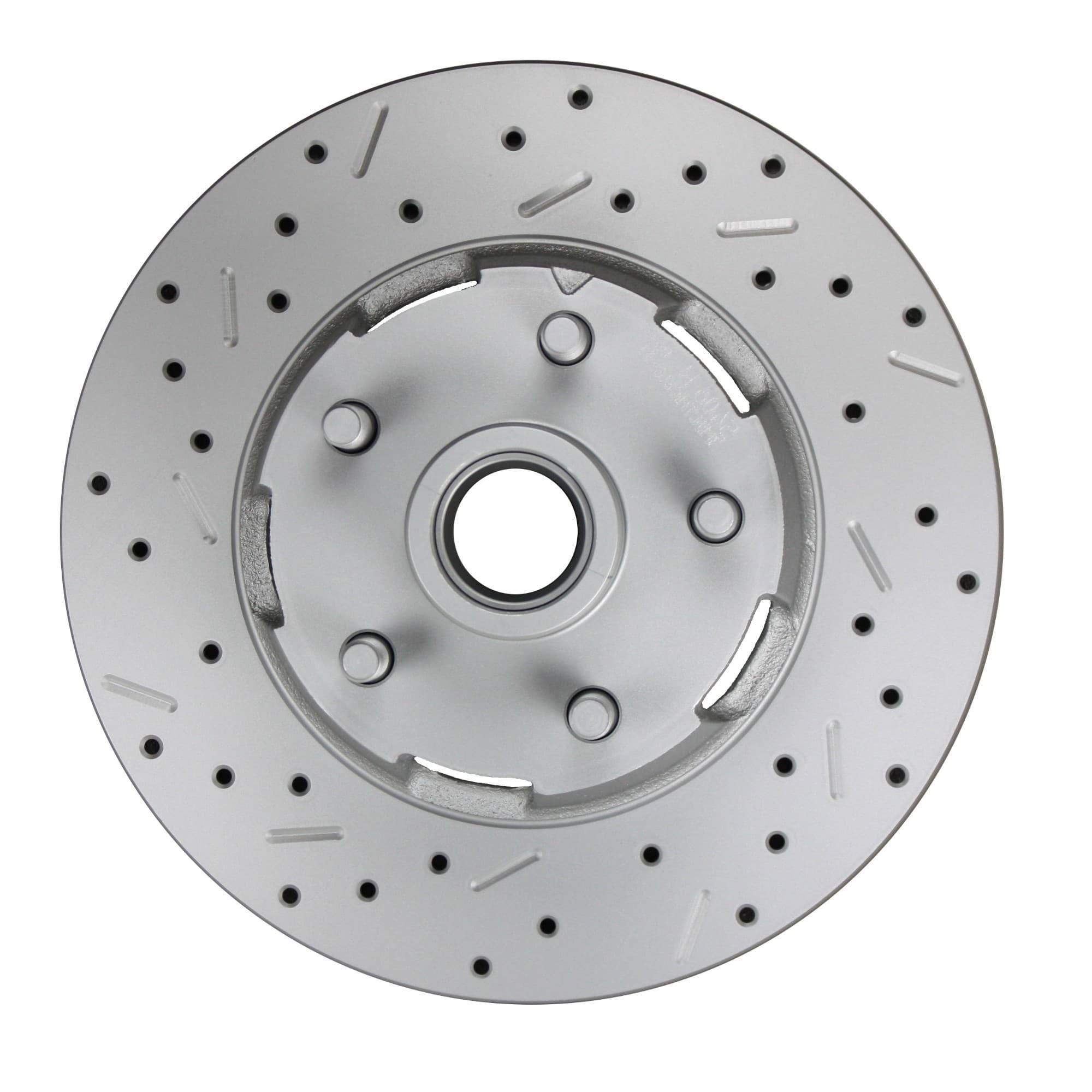 Leed Brakes FC0001-4C7X Manual Front Kit with Drilled Rotors and Zinc Plated Calipers product image