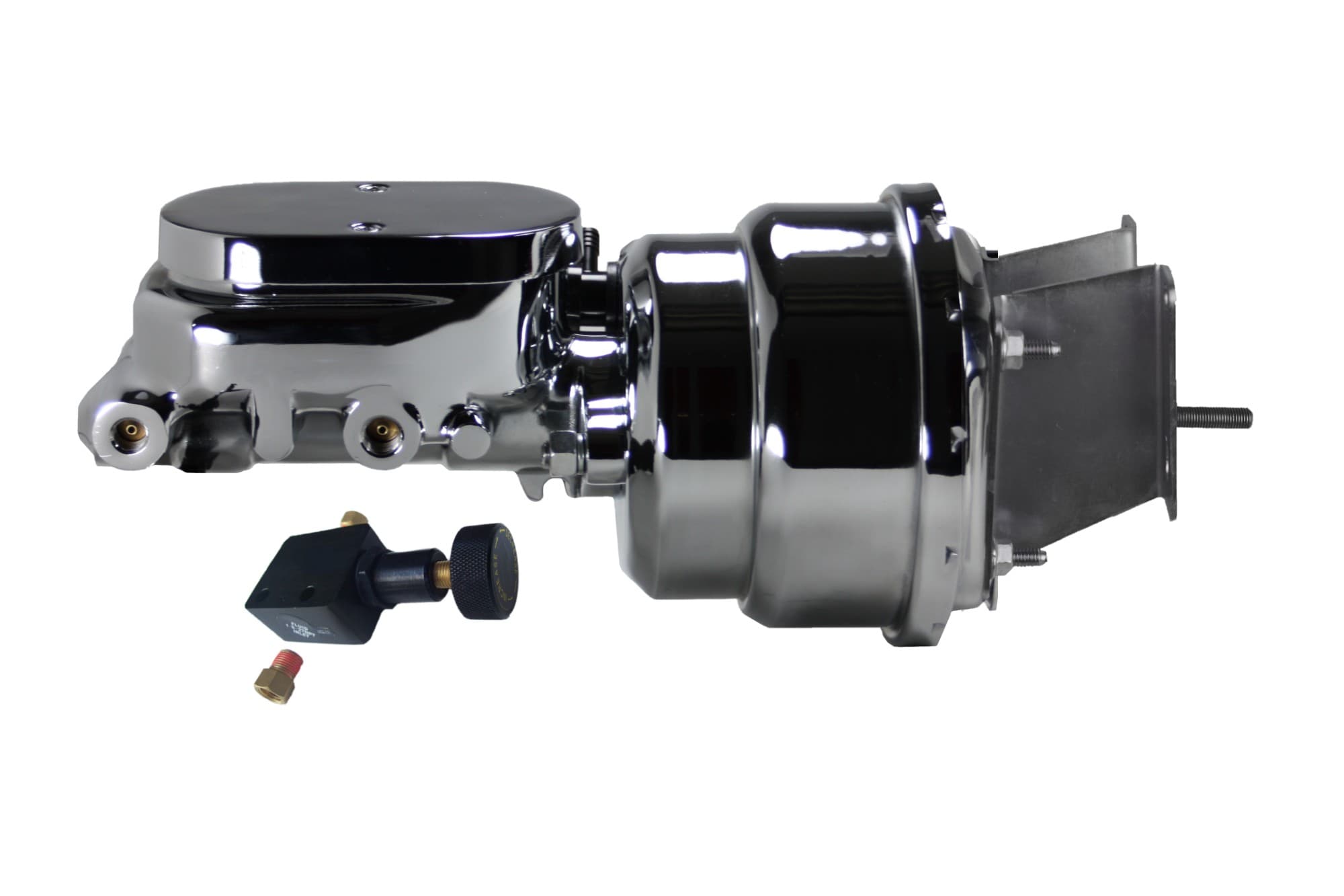 Leed Brakes LEED Brakes 7 inch dual power brake booster with bracket (Chrome)
