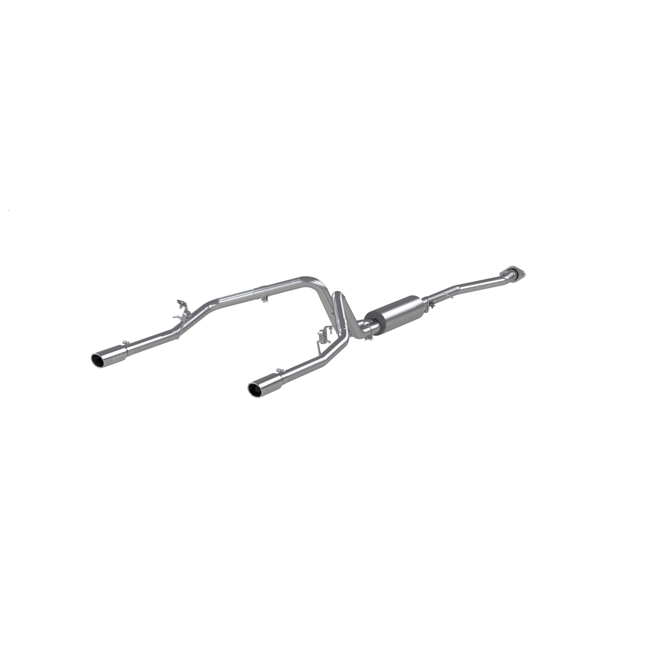 Armor Lite Cat Back Exhaust System; 2.5 in.; Incl. Y-Pipe/Extension Pipe/Resonator/Tailpipe/Muffler/3.5 in. OD Tip; Dual Split Rear Exit; Aluminized; product image