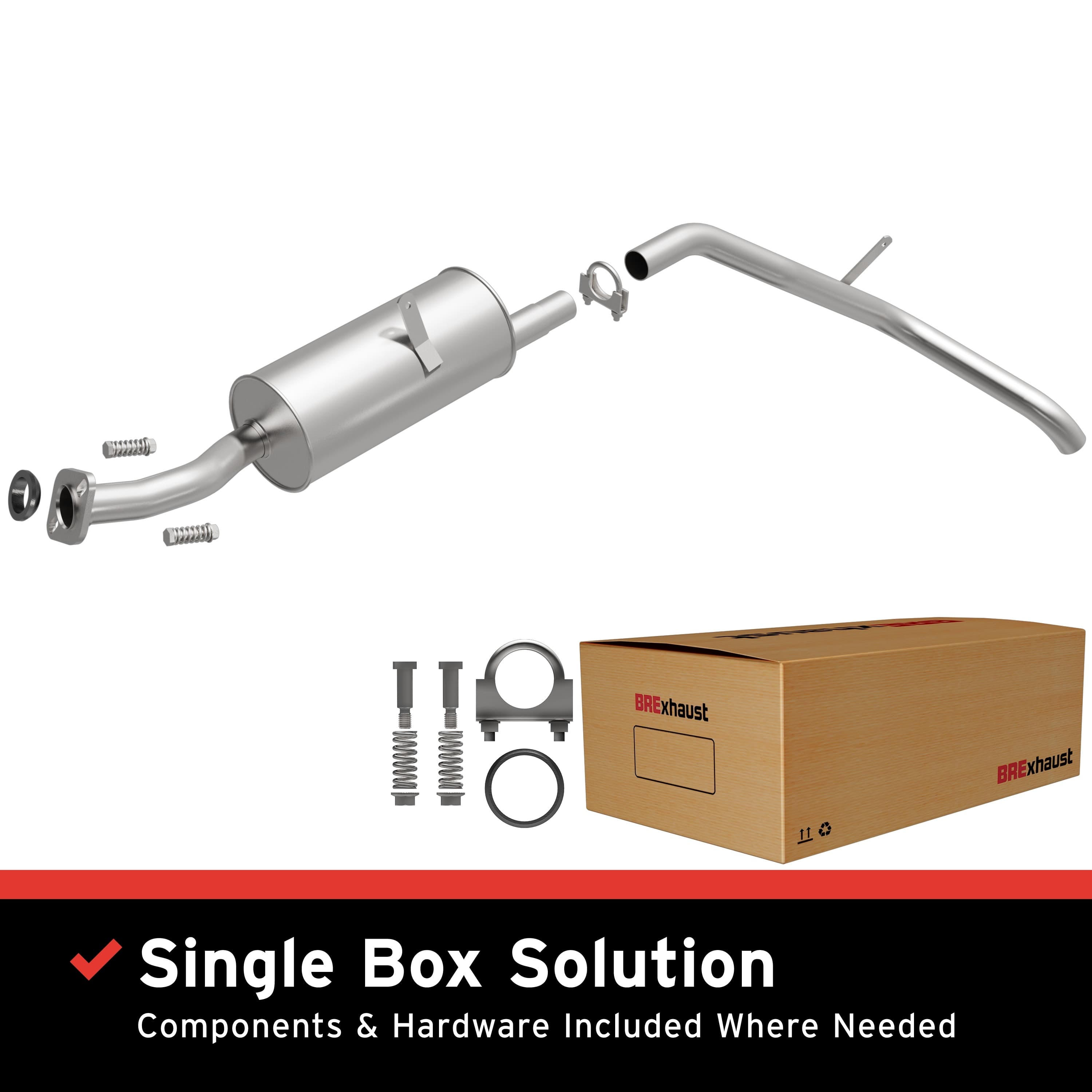 BRExhaust 1985 Suzuki SJ413 1.3L | 1986-1995 Suzuki Samurai 1.3L Direct-Fit Exhaust System Kit 106-0223 product image