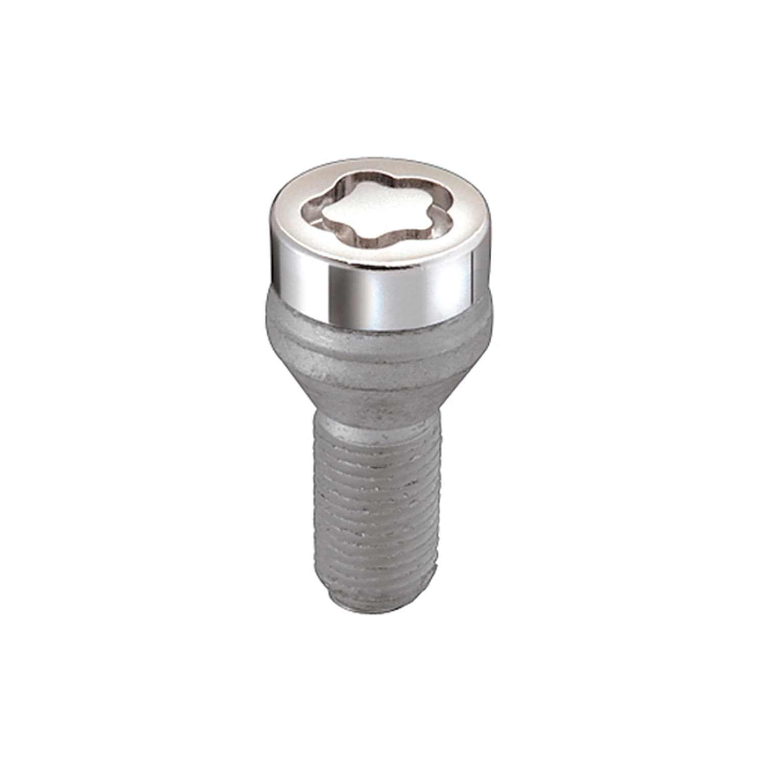 Wheel Lock Set M12x1.25 Bolt Cone Seat 17mm Hex 22.0mm Shank Chrome product image