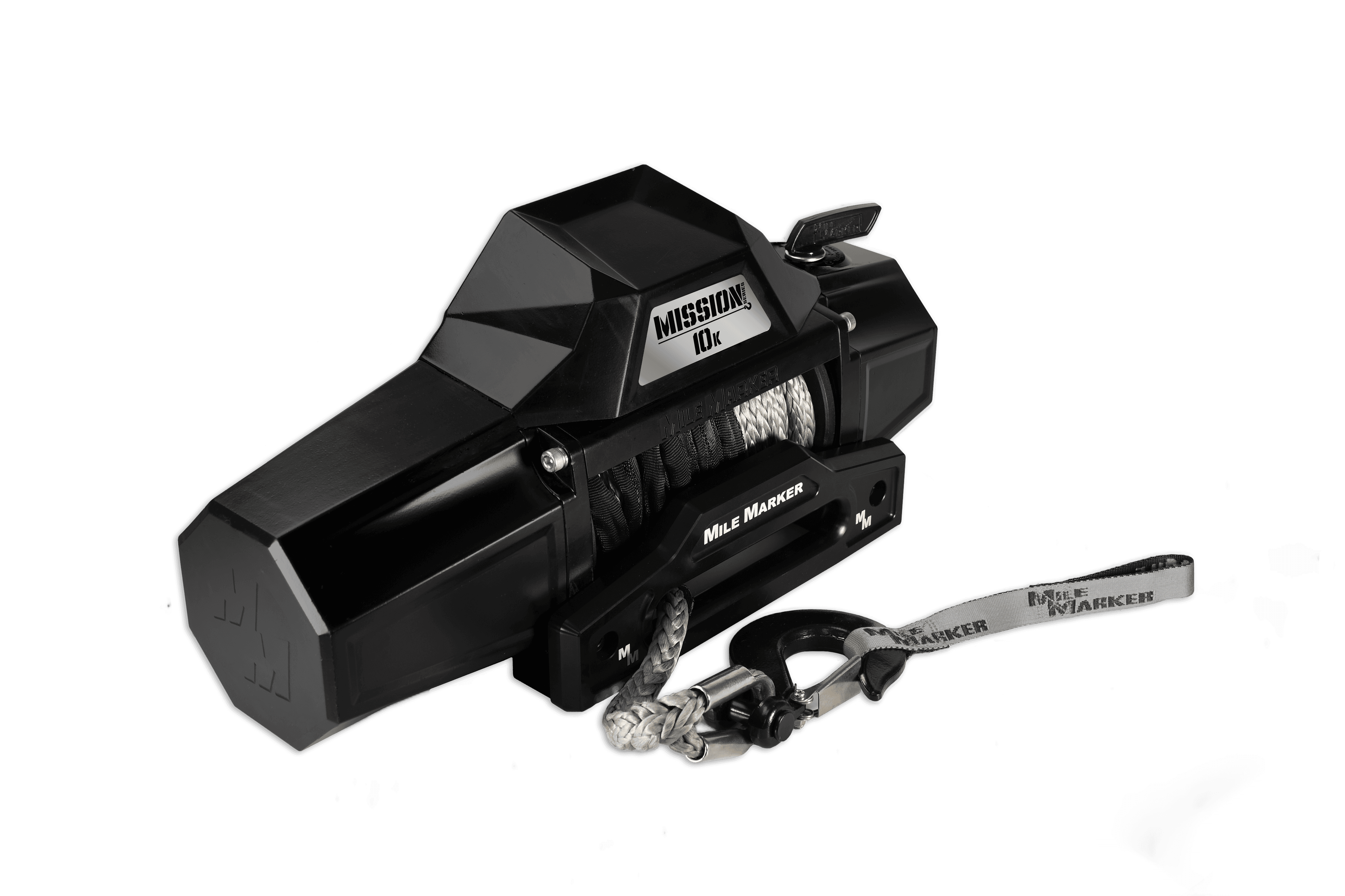 Mission 10K Capacity Winch with Synthetic Rope - Covert Black product image