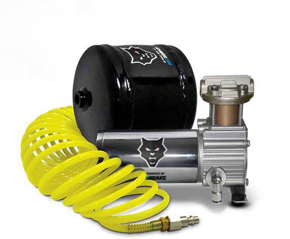 Pacbrake Premium Trio Air Horn Kit WAir Horn Kit HP10235 And Onboard Air Kit HP10163Matte Black Pacbrake