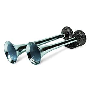 Pacbrake Basic Dual Air Horn Kit For Onboard Air Cast Zinc AlloyStainless Steel Chrome Finish Pacbrake