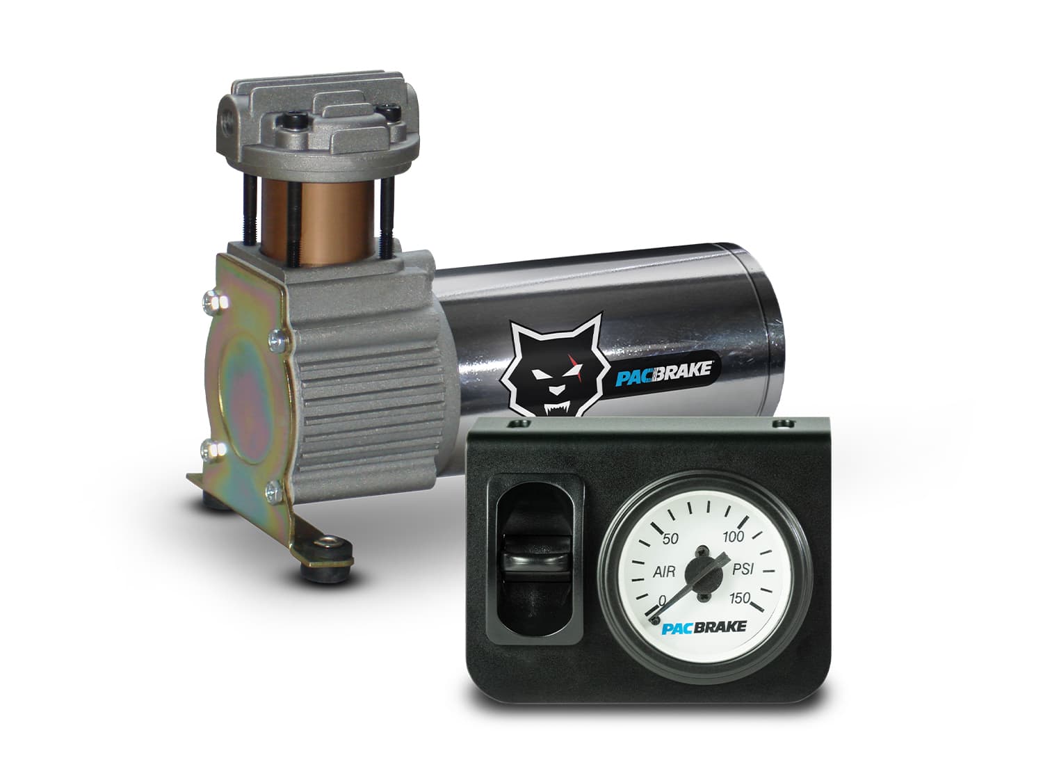 Premium In Cab Control Kit For Simultaneous Air Spring Activation WHP325 Compressor Air Spring Dash Switches Pre Built Harnesses Fittings Fasteners Everything Required For Complete Install Pacbrake product image