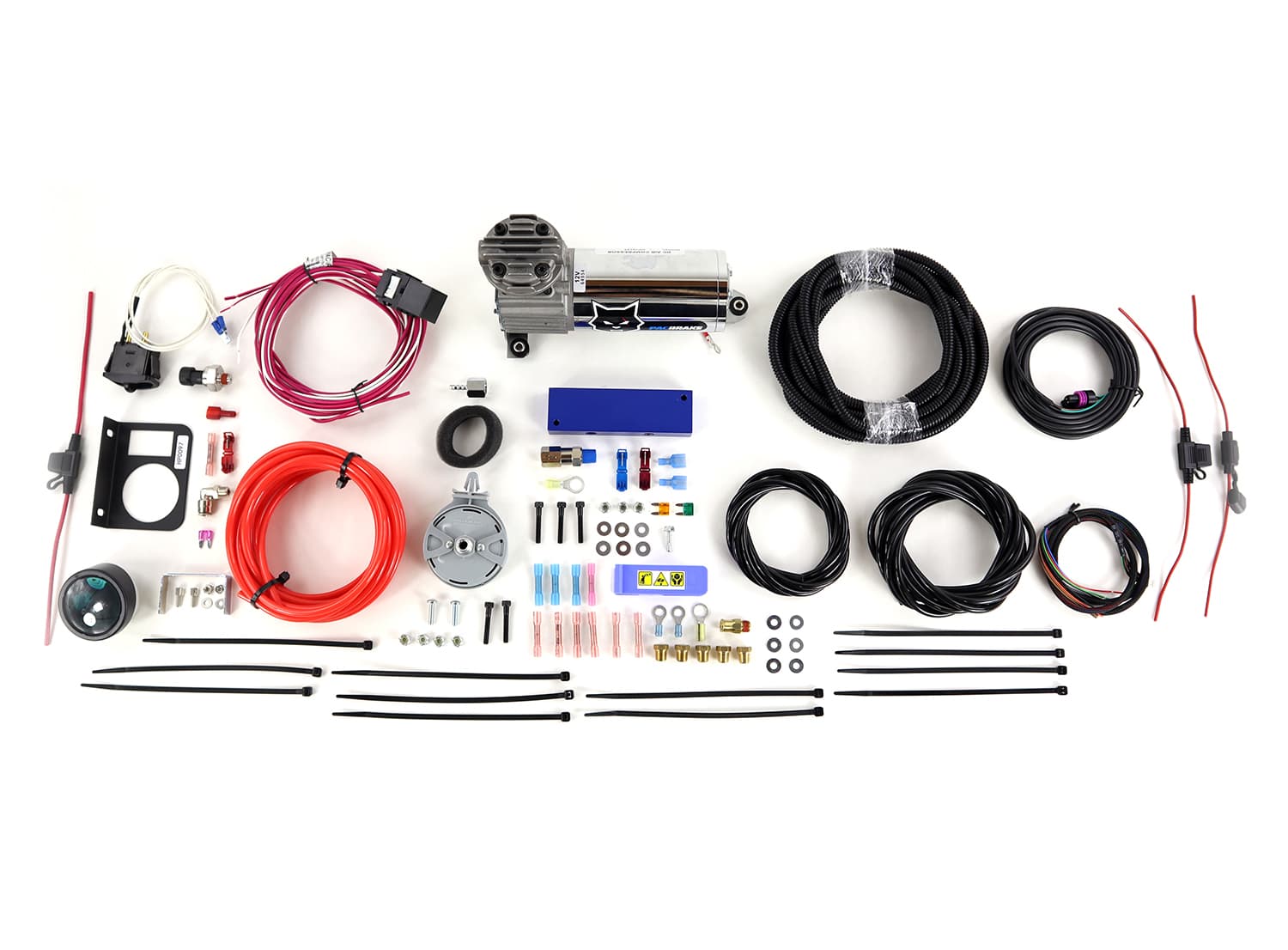 Premium In Cab Control Kit For Simultaneous Spring Activation WHP325 Compressor Air Spring Dash Switches Pre Built Harnesses Fittings Fasterners and Everything Required For a Complete Install Pacbrake product image