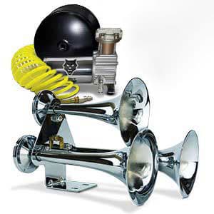Pacbrake Premium Triple Train Horn Kit WAir Horn Kit HP10254 and Onboard Air Kit HP10163 Pacbrake