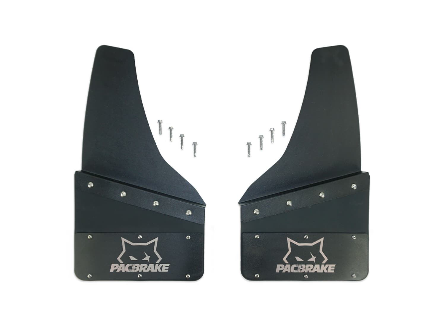 Pacbrake Kickback Mud Flap Set Universal Black Powder Coated 12 w x 10 l Hp10580-12-10 product image
