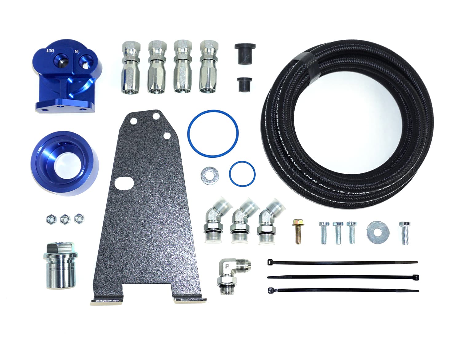 Inner fender well must be modified to provide filter clearance. 5.9L 6.7L Cummins Engines w Filter Thread of 1 Inch x 16 UN. product image