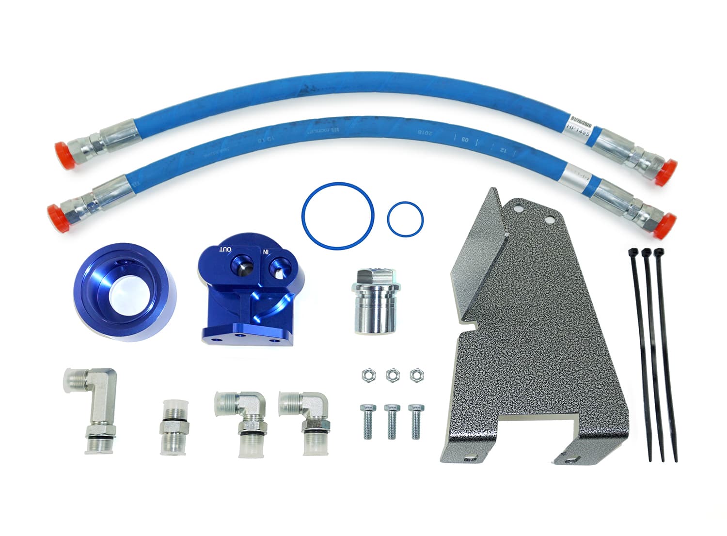 HP10594 Oil Filter Relocation Kit for 19-24 RAM 2500/3500 6.7L Cummins (1-16 UN Oil Filter Threads) product image