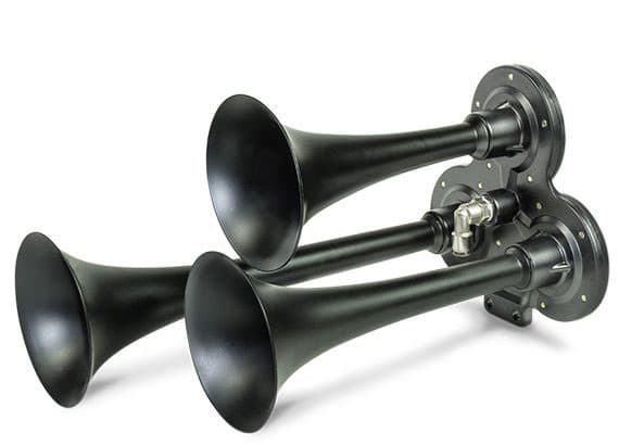 Pacbrake Basic Trio Air Horn Kit For Onboard Air Cast Zinc AlloyStainless Steel Chrome Finish Pacbrake