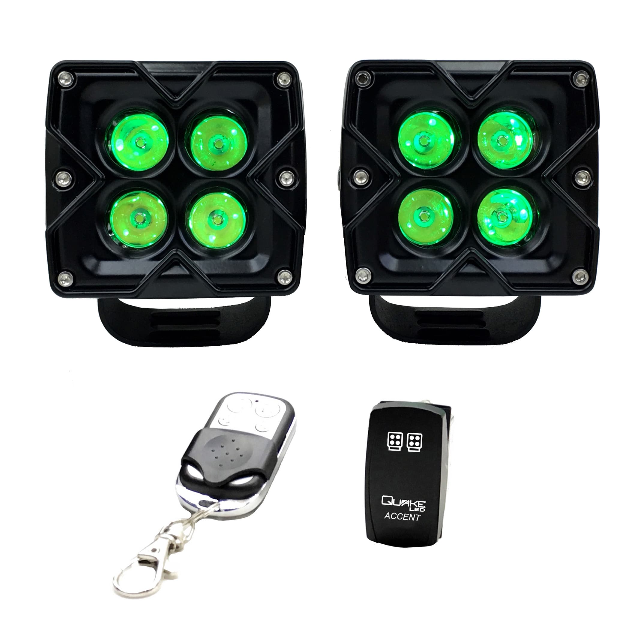 Quake LED - QSE531 - 3 Inch Work Light 20 Watt Spot RGB Accent Seismic Series Quad-Lock/Interlock product image
