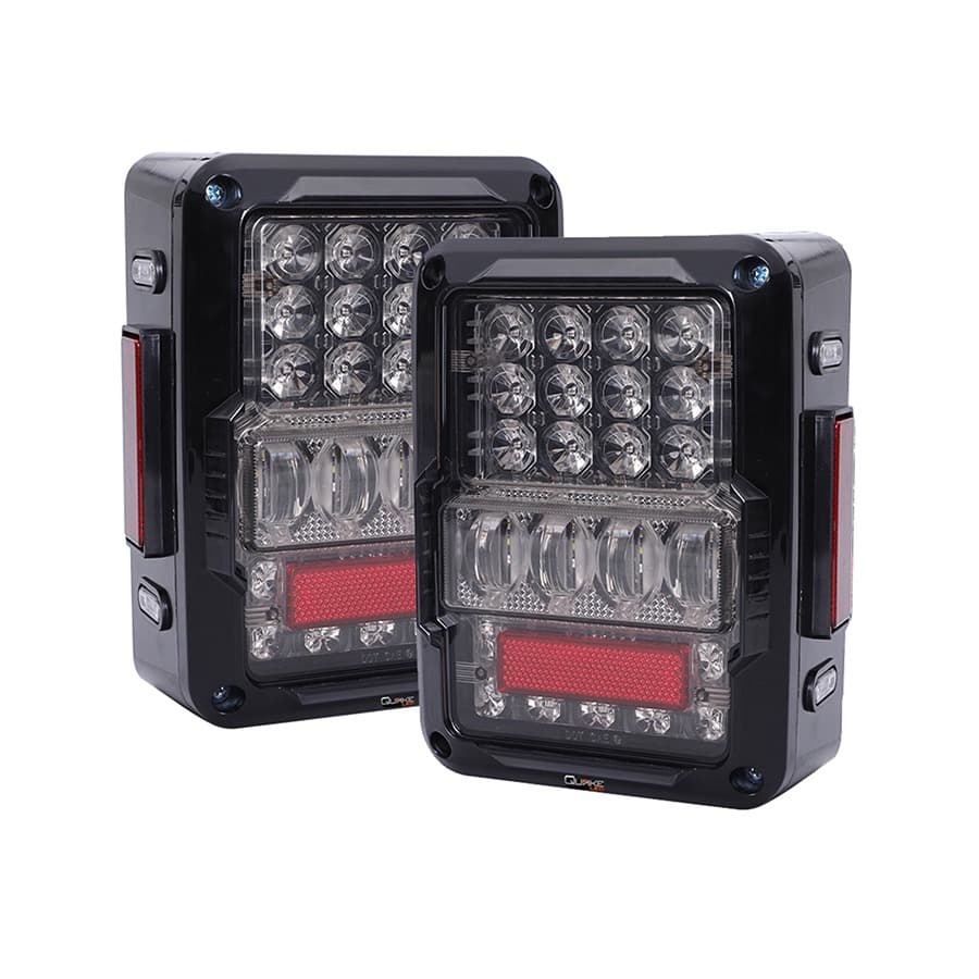 Quake LED - Qte943 - Jeep JK White Out LED Tail Lights For 2007-2017 Jeep Wrangler product image