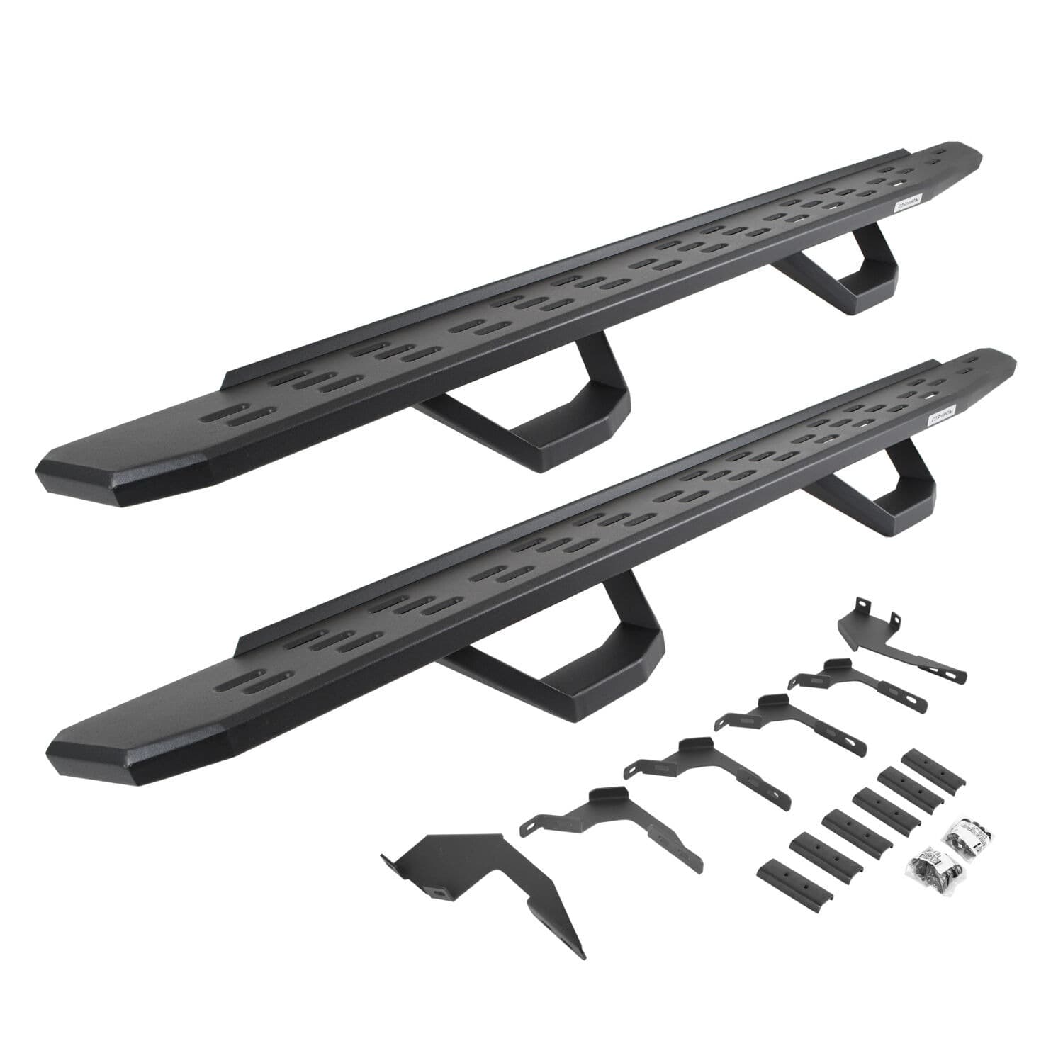 Go Rhino Go Rhino 6963688020PC - RB30 Running Boards with Mounting Brackets & 2 Pairs of Drops Steps Kit - Textured Black