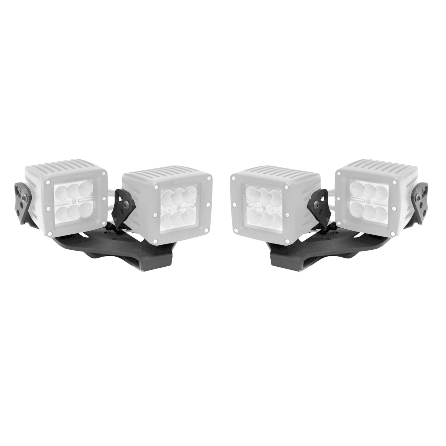 18c Wrangler Jl&jt Gladiator Light Mounts Black Powdercoat Finish product image