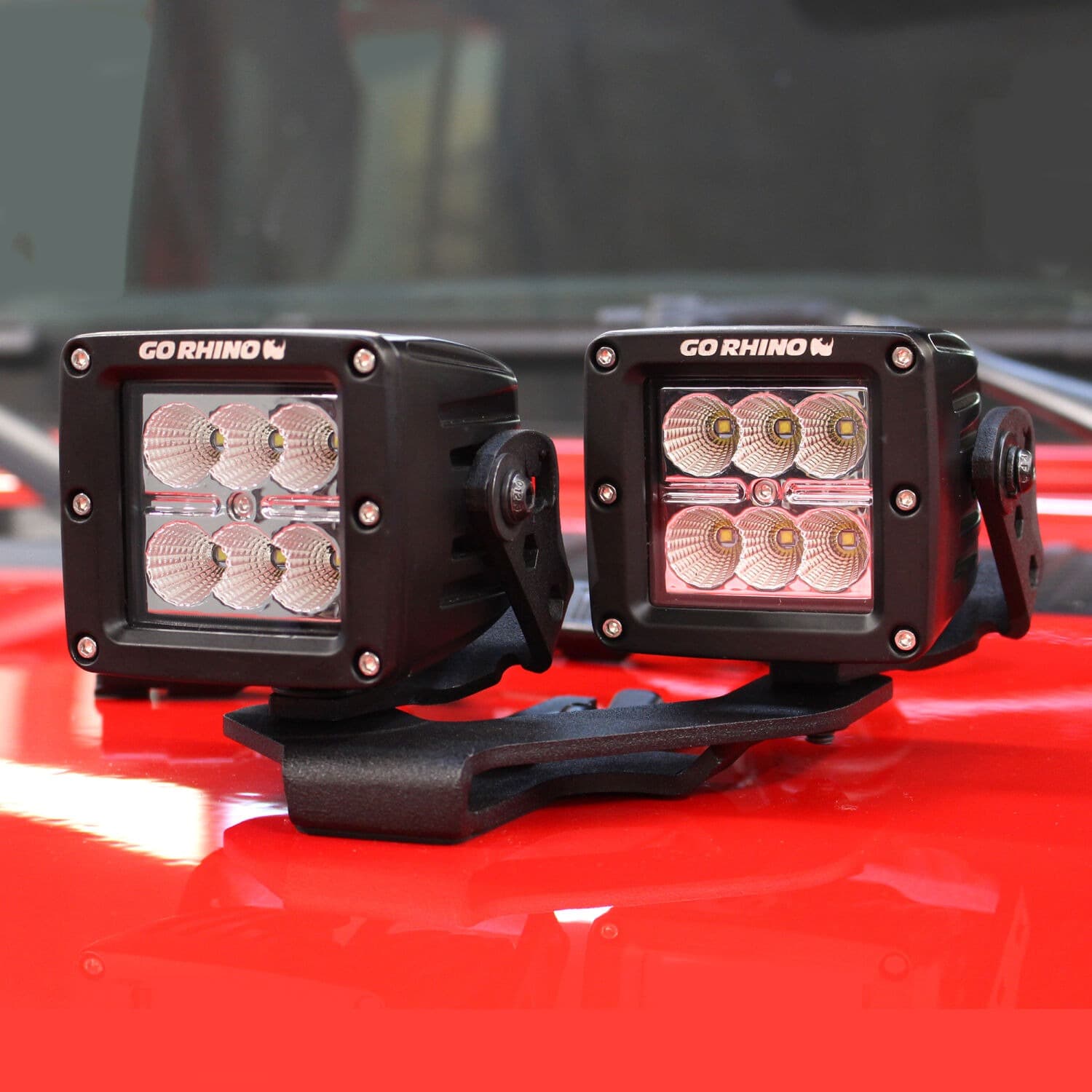 18c Wrangler Jl&jt Gladiator Light Mounts Black Powdercoat Finish product image