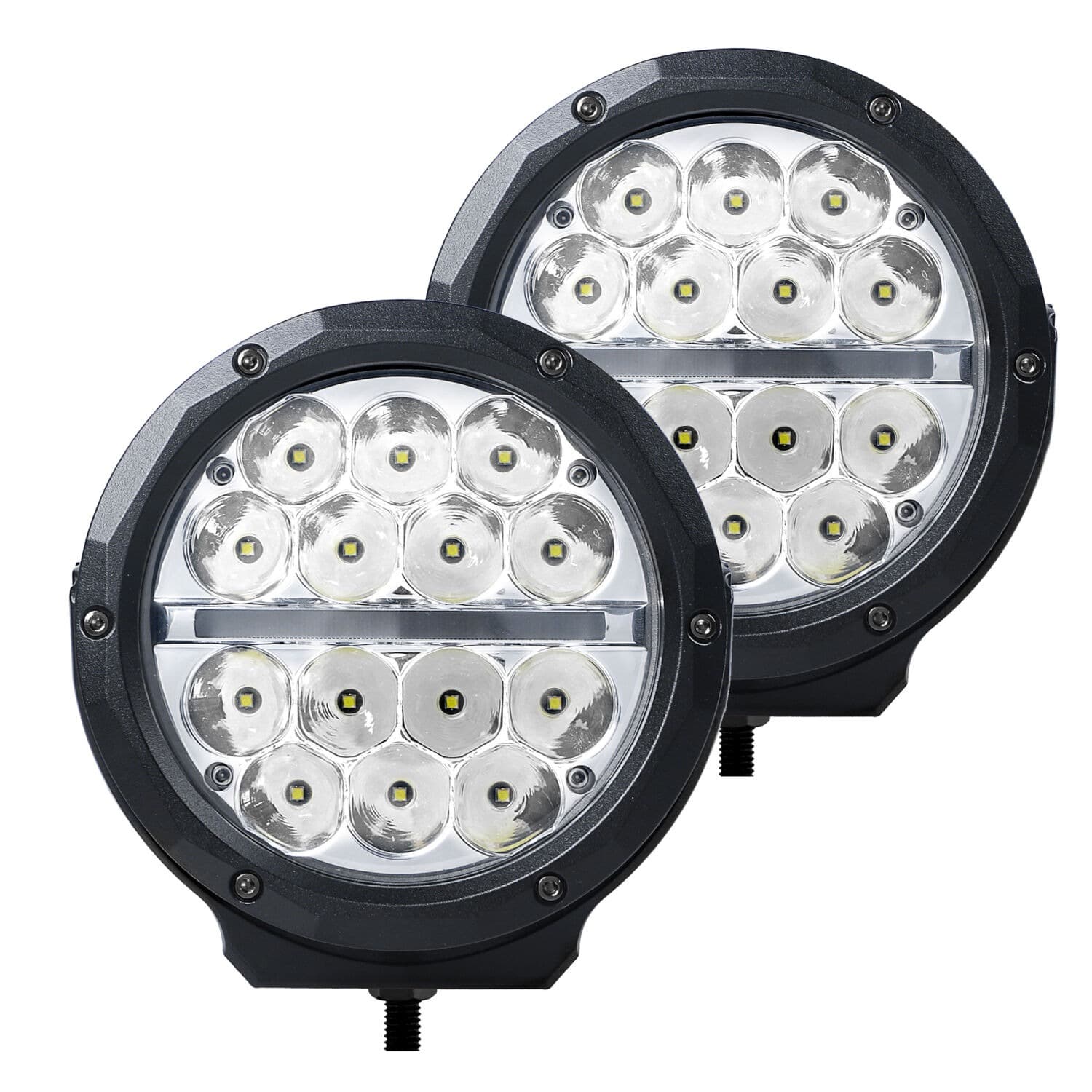 Go Rhino 750700623DRS Bright Series - Two Round 6 LED Driving Light Kit W/Daytime RunningLight product image