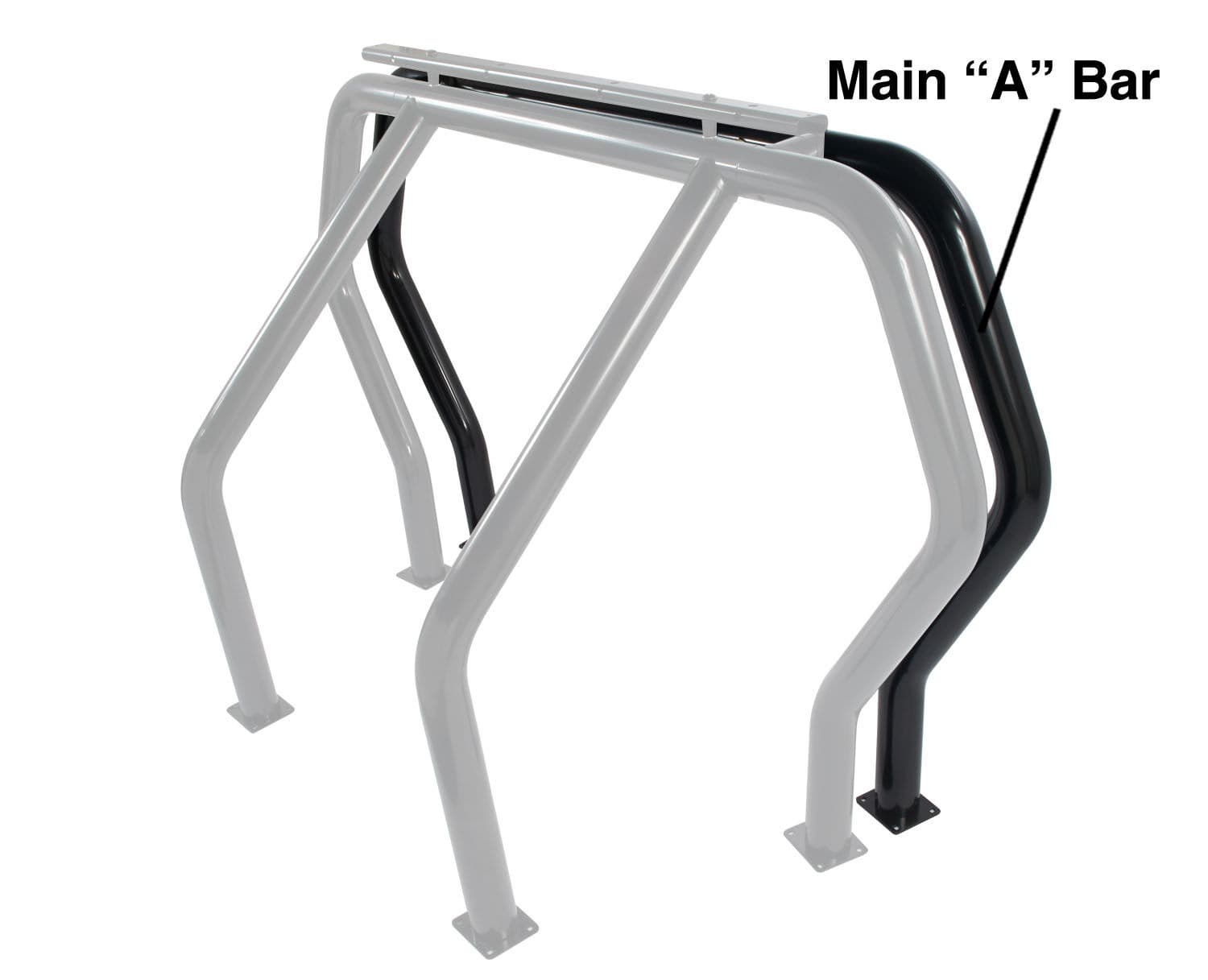 Go Rhino Go Rhino 98001B - Bed Bar Component - A Additional Bar - Black Powdercoat