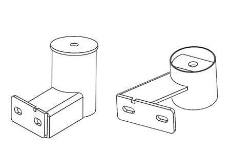 Go Rhino D64029TK - Dominator Xtreme D1,,D2, D6, DSS, DT Side Steps - Mounting Brackets Only - Textured Black product image