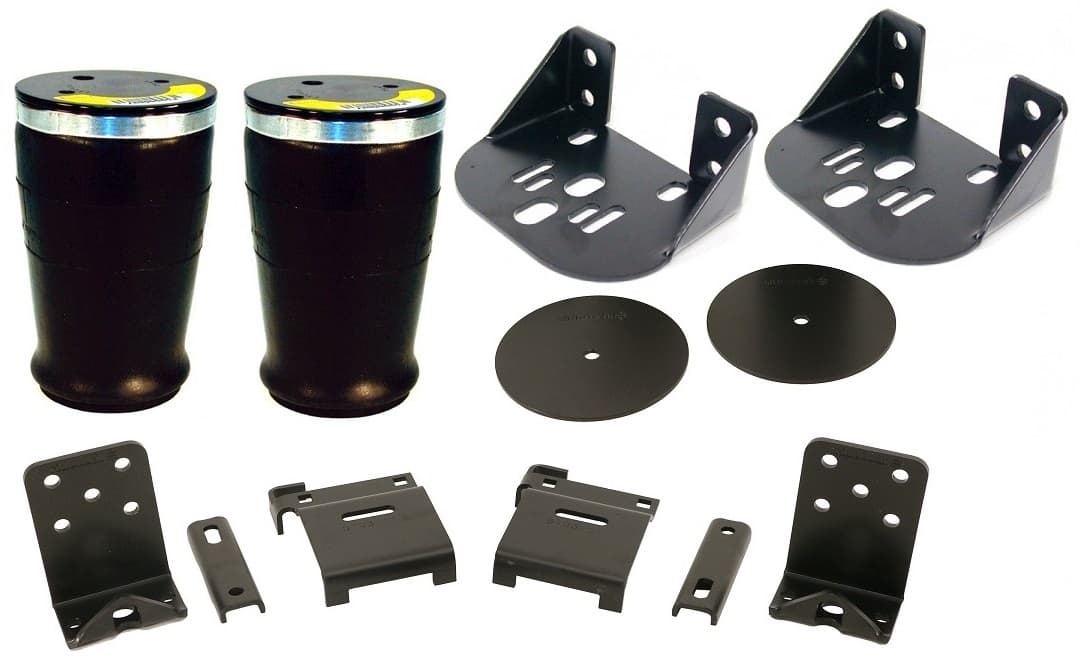 Ridetech Air Over Leaf W/ 3000 LbCapacity For 2 -2.5 Inch Wide Leaf Spring W/ Side Frame Upper Mount Universal Fit 5 Inch Diameter 9000 Air Springs Brackets And Hardware Ridetech