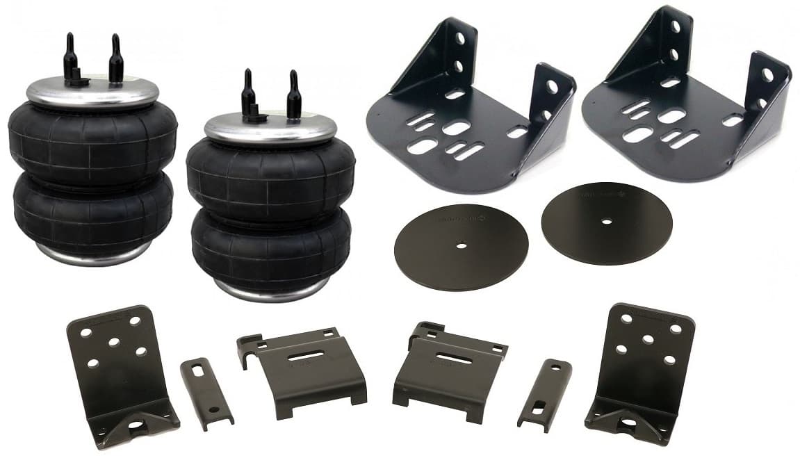 Ridetech Air Over Leaf W/ 4000 LbCapacity For 2 -2.5 Inch Wide Leaf Spring W/ Side Frame Upper Mount Universal Fit 6 Inch Diameter 6781 Air Springs Brackets And Hardware Ridetech