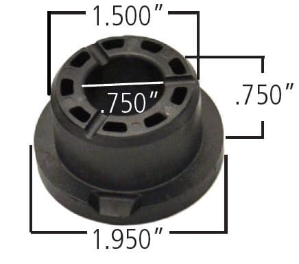 Ridetech Ridetech 70010759 Delrin control arm bushing, 2.0 large OD, 1.500 small OD, .75 ID, 1.00 OAL