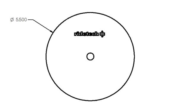 Ridetech A079X No P-Coat Pattern Plate W/ Center Hole 1/8 Inch Mild Steel 5.5 Inch OD W/out Powder Coat Ridetech