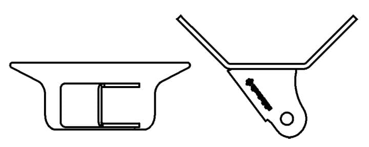 Ridetech Ridetech 90000163 Tri link left frame bracket assembly, uncoated.