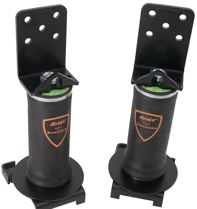 Air Over Leaf W/ 2000 LbCapacity For 2 -2.5 Inch Wide Leaf Spring W/ Under Frame Upper Mount Universal Fit 4 Inch Diameter 7076 Air Springs Brackets And Hardware Ridetech product image