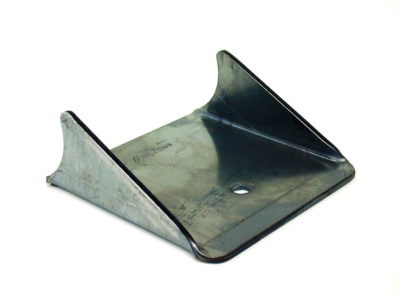 Ridetech 90000001 Weld-on rear lower air spring bracket for 3 axle housing, uncoated. product image