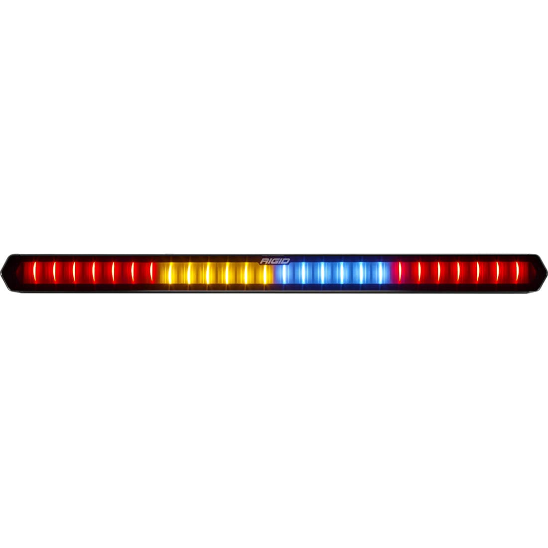 RIGID 28 inch Rear Facing LED Chase Bar with 27 Pre-Programmed Modes And 5 Colors, Black Housing, Race Compliant For Series Requiring Strobing Blue, Amber, Green And Red, Surface Mounts Included product image